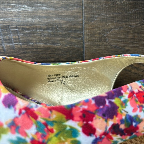 Audrey Brooke Size 7.5 Multicoloured Open Toed 5 Inch Wedges - Picture 12 of 13
